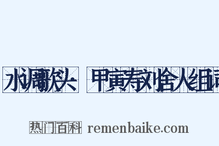 水调歌头·甲寅寿刘舍人组词是什么意思的图片